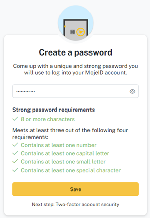 Creating password